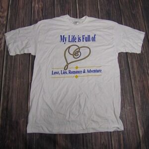 Vintage As The World Turns Shirt Mens‎ XL White Love Lies Romance Soap 90s
